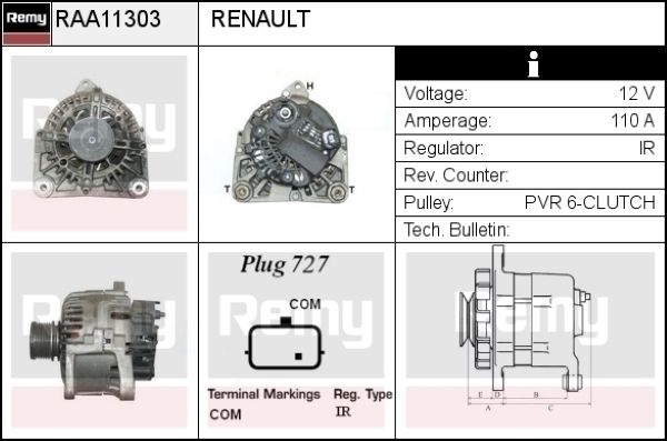 DELCO REMY Generaator RAA11303